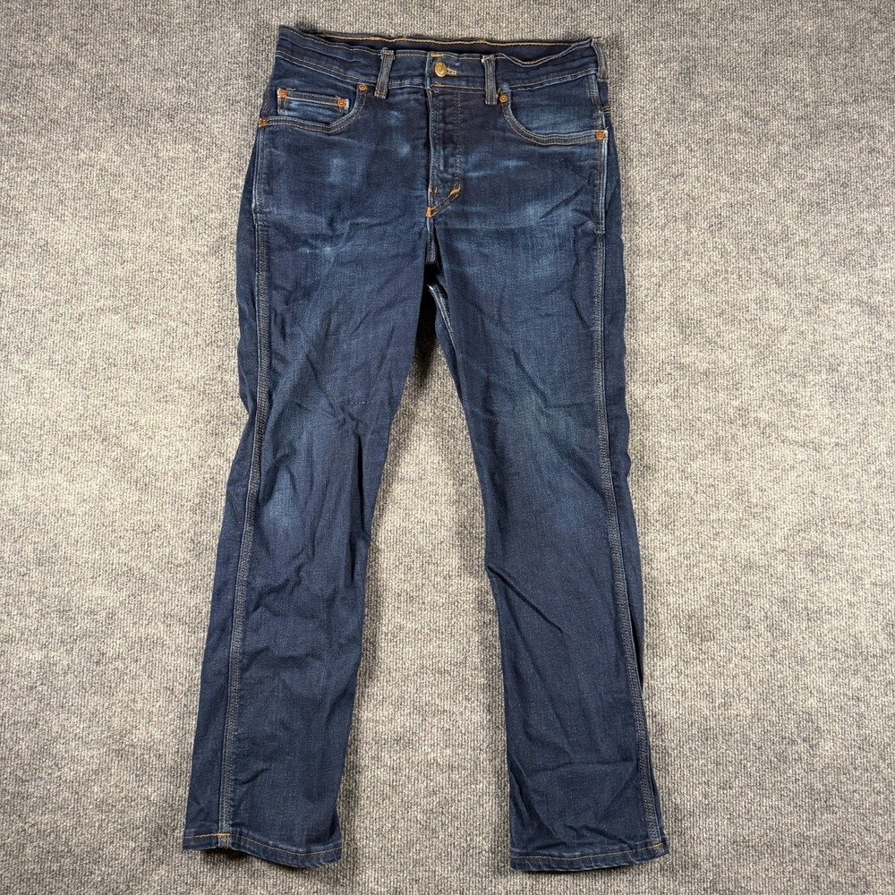 Origin Maine D68 Delta 68 Jeans Mens 32x28 Indigo Dark Wash Stretch Made in USA